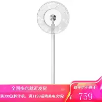 荣事达电风扇家用立式落地扇遥控节能空气循环扇卧室宿舍电扇 白色