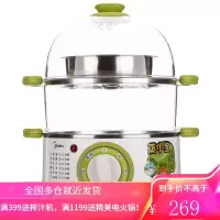 美的(Midea)煮蛋器蒸蛋器 家用迷你早餐机神器 双层多用电蒸锅智能防干烧 煮鸡蛋SYH18-2A SYH18-2A