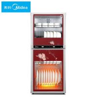 美的(Midea)立式消毒柜MXV-ZLP100K03 94升家用小型二星级厨房大容量碗筷柜 双门不锈钢高温抑菌