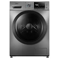 美的(Midea)MG100VT55DY 10公斤全自动智能变频滚筒洗脱一体洗衣机 双重蒸汽 抗菌 高雅巴赫银