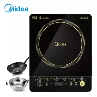 美的(Midea)多功能触摸电磁炉C21-HT2117HM家用电炒锅正品 赠炒锅汤锅