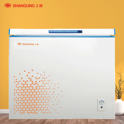 白色 上菱 305升 卧式冰柜家用商用大容量 一级节能冷柜冷藏冷冻转换