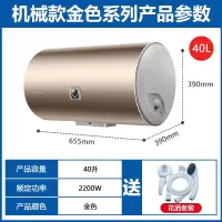 金色四十升 海尔统帅电热水器40升小型租房用即热式50淋浴60家用卫生间储水式
