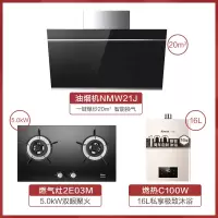 21J+03M+16LC100W[20吸力+5kW+16升新品热水器] Rinnai/林内 油烟机燃气灶热水器套餐三件