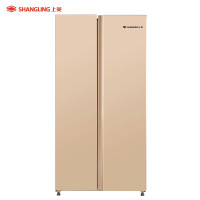 465玫瑰金 上菱 (SHANGLING) 465升对开门冰箱 一级能效 风冷无霜 双变频节能 大容量双开门电冰箱
