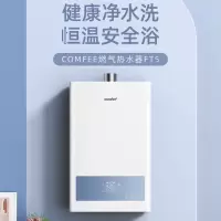 JSQ25-FT5(天然气/极地白) 美的出品COMFEE燃气热水器 家用强排式节能省气