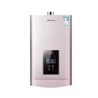 白色 天然气 万和燃气热水器电家用天然气恒温洗澡微火苗智能16L强排565W16