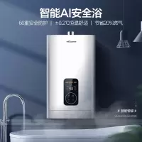天然气 万和燃气热水器家用天然气恒温强排式洗澡电即热13升