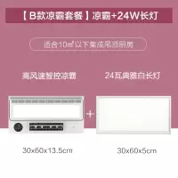 B3[B款凉霸套餐]凉霸+24W长灯 300*600mm 美的凉霸厨房专用嵌入式集成吊顶冷霸吹风换气三合一空调冷风扇
