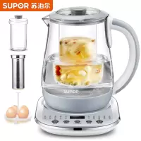盅于原味-能蒸会煮巧炖 苏泊尔(SUPOR) 养生壶煮茶器煮茶壶电水壶热水壶烧水壶电热水壶迷你玻璃花茶壶黑茶