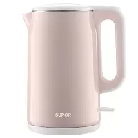 粉 苏泊尔(SUPOR)电水壶热水壶 1.7L大容量电热水壶烧水壶 双层防烫保温304不锈钢