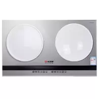尚朋堂嵌入式电磁炉双灶凹面家用双头大功率电磁灶套装电炉德国肖特面板 灰色