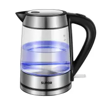 苏泊尔电热水壶1.7L家用高硼硅玻璃烧水壶开水壶大容量自动断电 白色