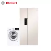博世 BOSCH 530升超薄对开门+洗10烘7白色洗烘一体 变频冰洗套装(附件商品仅展示) 超薄大容量530升风冷无
