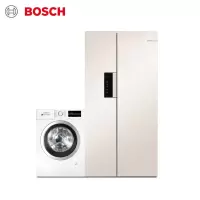 博世(BOSCH) 530升超薄对开+10公斤洗 超薄大容量 变频冰洗套装(附件商品仅展示) 超薄大容量530升风冷无