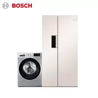 博世(BOSCH) 530升超薄对开+10公斤洗银色大容量 变频冰洗套装(附件商品仅展示) 超薄大容量530升风冷无霜