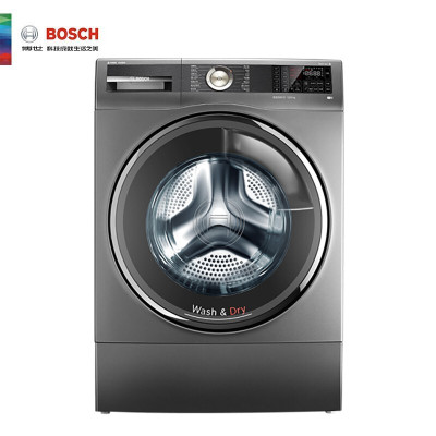 博世(BOSCH)12公斤洗烘一体机热风除菌 微蒸空气洗护理 智能投放 灰色