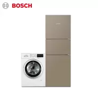 博世(BOSCH) 271升无霜保鲜三门+洗8烘5洗烘一体 冰洗套装(附件商品仅展示) 三门金色271升风冷无霜