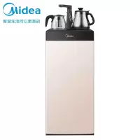 美的(Midea)京品智能家电饮水机茶吧机背板家用下置式桶装水多功能智能自主控温立式温热型 茶语轻奢安享型