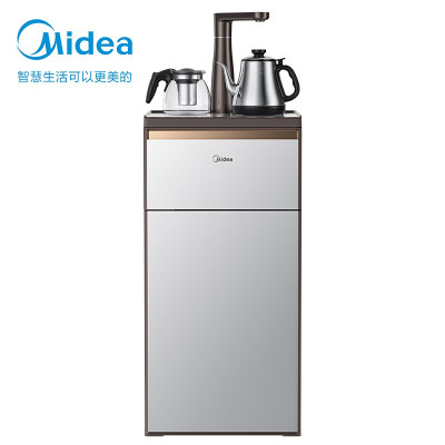 美的(Midea)茶吧机家用立式办公多功能下置式饮水机 冰川银