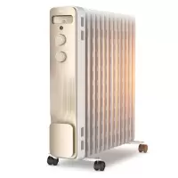美的(Midea)油汀取暖器家用节能速热省电电暖气13片油丁暖炉电烤炉暖风机 白金色