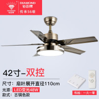钻石牌风扇灯吊扇灯LED吊扇灯客厅卧室餐厅吸顶电扇灯北欧现代简约智能壁控遥控双控大尺寸灯具电风扇耐用实惠价老品牌学生宿舍