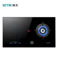 森太 电两用燃气灶一电一气嵌入式液化气天然气电磁炉T009企业价团购精美设计 黑色 液化气