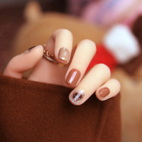 假指甲贴片成品美甲贴可反复拆卸穿带甲可取可带防水少女心手甲片|N348[胶水款]短款