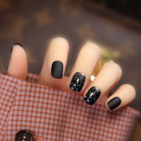 短款显白穿戴甲片半透星空闪粉光疗美甲贴片2020年假指甲成品|S732[胶水款]光疗短款