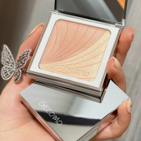 生姜高光修容粉饼闪粉鼻头防水不易脱妆双色细闪学生款