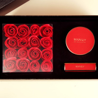 玫瑰花彩妆套盒BB霜气垫哑光口红情人节生日节日礼盒|玫瑰香皂花套装