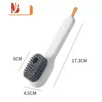 三维工匠加液鞋刷多洗鞋刷子家用按压式出液软毛洗衣清洁刷不伤鞋器