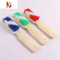 三维工匠竹制鞋刷子硬毛洗鞋刷地毯刷家用洗衣刷长柄刷清洁地板刷器