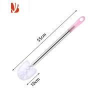 三维工匠304不锈钢超长加大手柄马桶刷家用免打孔卫生间清洁无死角替换头