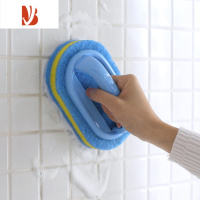 三维工匠振兴浴缸刷清洁刷 强力去污海绵擦带把手加厚玻璃刷锅刷面盆刷子