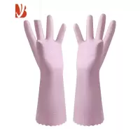 三维工匠洗碗手套女家务厨房专用耐用刷碗洗衣服防水家用植绒吸汗防滑