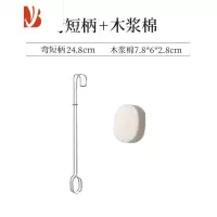 三维工匠杯刷无死角水杯保温杯清洗器不锈钢手柄可替换头海绵杯刷奶瓶刷
