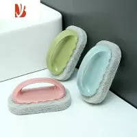 三维工匠百洁布刷厨房清洁台面浴缸灶台瓷砖地板桌面刷带手柄海绵擦3个装
