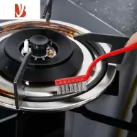 三维工匠长柄煤气灶刷缝隙刷油烟机燃气灶清洁器厨房用品钢丝刷灶台刷子