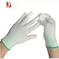 三维工匠36双尼龙PU涂指涂掌手套劳保工作耐磨防滑带胶防尘干活手套