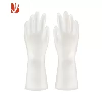 三维工匠加绒防水橡胶家务洗碗手套厨房清洁洗衣服刷碗胶皮乳胶家用加长款
