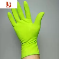 三维工匠绿色防水薄款短款高弹乳胶贴手牛筋防滑家务清洁厨房橡胶女士手套