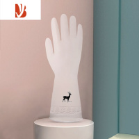 三维工匠家用手套耐用厨房洗碗手套女薄家务防滑清洁手套洗衣服橡胶皮防水