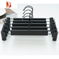 三维工匠10支装奶白色磨砂塑料裤架防滑裤夹子裤挂晾衣架裙夹服装店