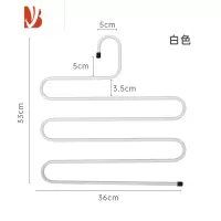 三维工匠多裤夹多层魔术裤挂S型金属裤架衣柜衣橱裤子收纳整理晾晒架