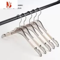 三维工匠烟灰色绑绳衣架亚克力水晶挂衣架防滑男女装衣服架裤架裤夹子