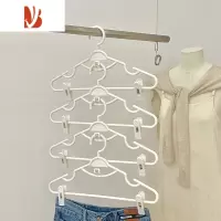 三维工匠裤架裤夹收纳器塑料家用衣柜衣物晾晒衣架多叠挂裤挂夹子