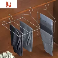 三维工匠裤架多层裤子衣架衣服不锈钢家用多衣柜裤夹挂钩收纳器