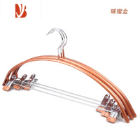 三维工匠衣架带裤夹铁弧形凉衣挂衣服撑子浸塑带夹子家用晾衣夹