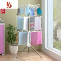 三维工匠婴儿晾衣架落地折叠儿童卧室挂衣架家用尿布架晒衣架子收纳架器